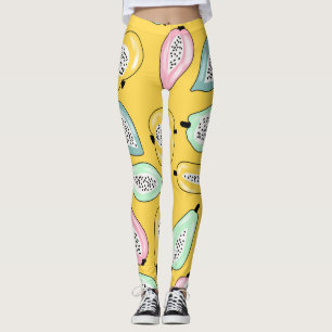 Tropical Fruits: Vibrant Print Pattern Leggings