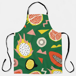 Tropical fruits: vibrant seamless pattern. apron