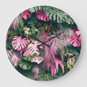 Tropical Full Background Trees Large Clock