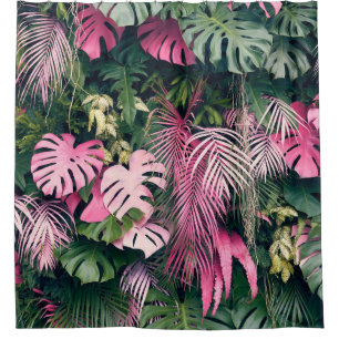 Tropical Full Background Trees Shower Curtain