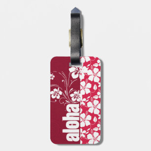 Tropical Fuschia Hibiscus; Aloha Luggage Tag