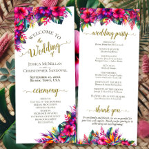 Tropical Garden Colourful Hibiscus Floral Wedding