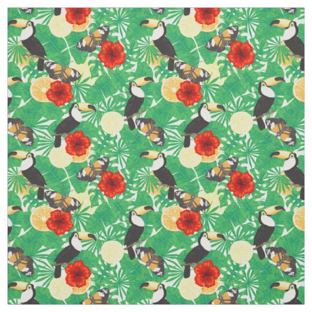Tropical garden fabric (Swatch)