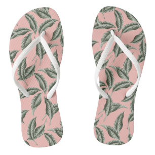 Tropical Garden Leaves Pattern Jandals