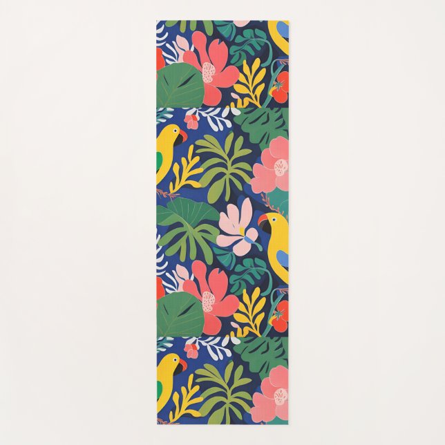 Tropical Garden Modern Expressionism Artwork Yoga Mat (Front)