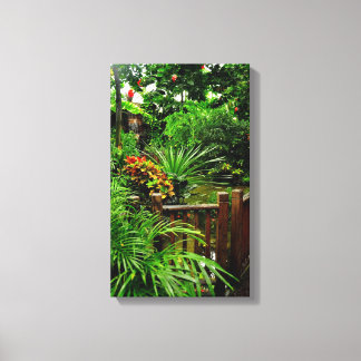 Tropical Garden Stretched Canvas Print