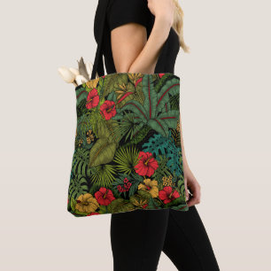 Tropical garden tote bag