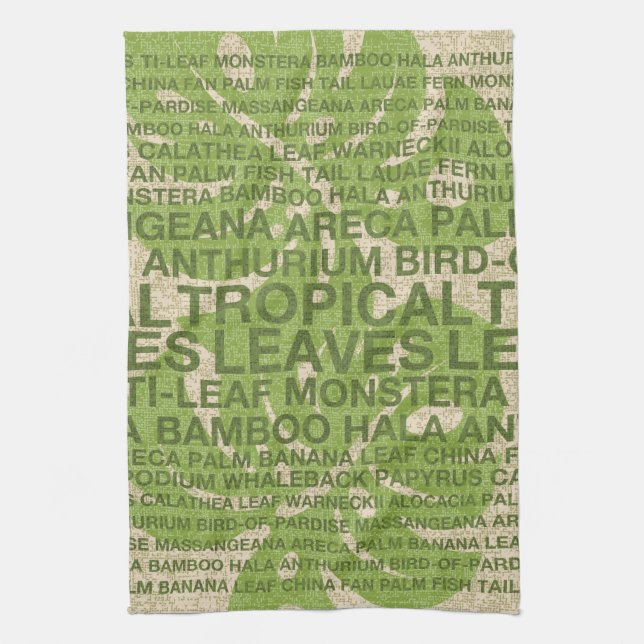 Tropical Garden Wall Hanging and Tea Towel (Vertical)