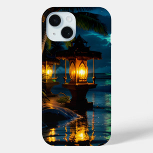 Tropical Gaze Oasis Night 4 iPhone 15 Case