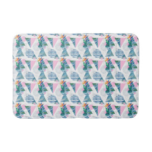 Tropical Geometric Pattern Bath Mat