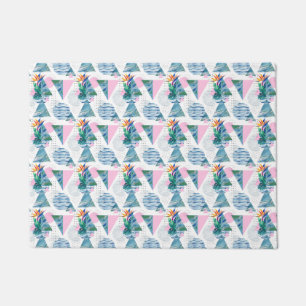 Tropical Geometric Pattern Doormat