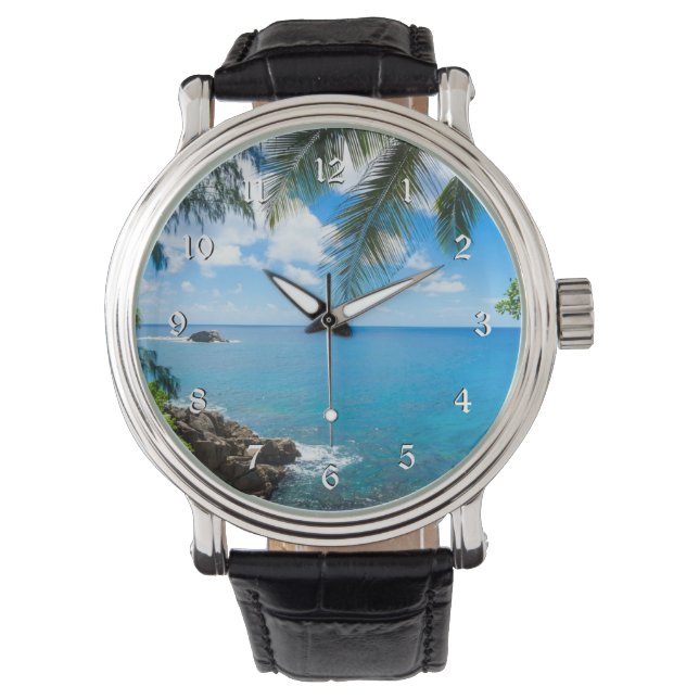 Tropical Getaway, scenic photograph, Watch (Front)