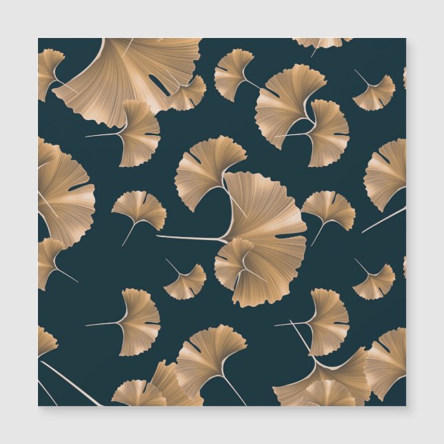 Tropical ginko palm leaves, Hawaiian pattern. (Front)