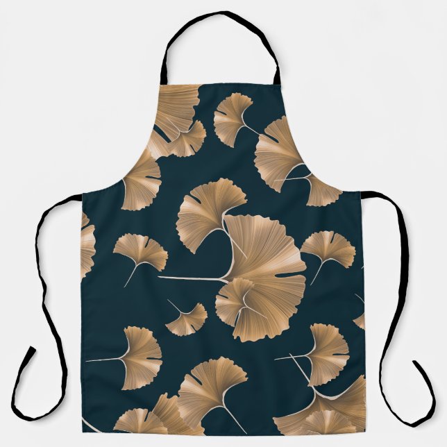 Tropical ginko palm leaves, Hawaiian pattern. Apron (Front)