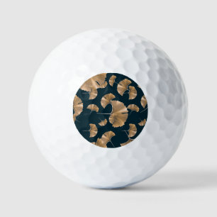 Tropical ginko palm leaves, Hawaiian pattern. Golf Balls