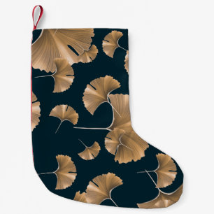 Tropical ginko palm leaves, Hawaiian pattern. Small Christmas Stocking