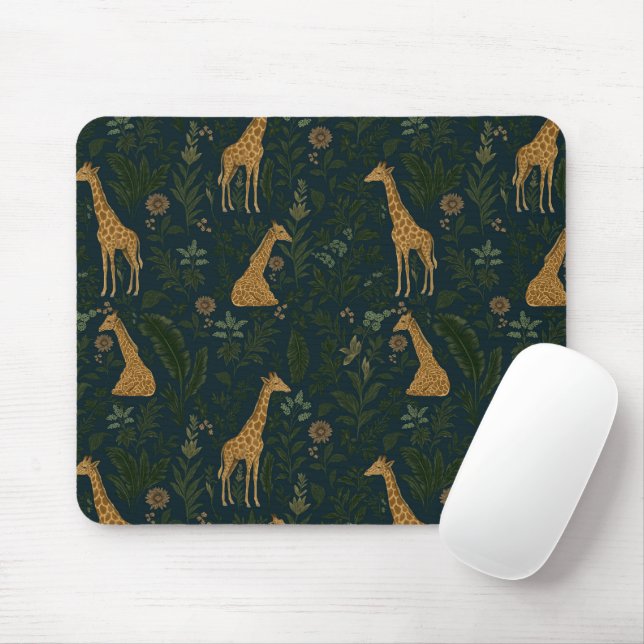 Tropical Giraffe Hangout Mouse Pad (With Mouse)