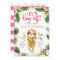 Tropical Girl Sloth Birthday Invitation