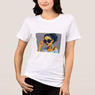 Tropical Girl T-Shirt Tri-Blend Shirt