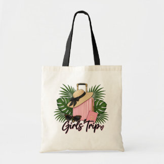 Tropical Girls Trip Vacation Tote Bag