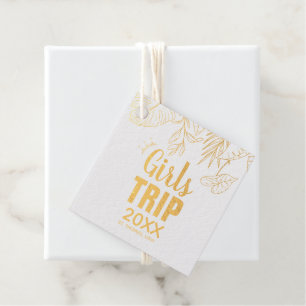 Tropical Girls Trip with Crown, Year, & Name Favour Tags
