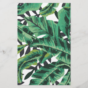 Tropical Glam Banana Leaf Pattern