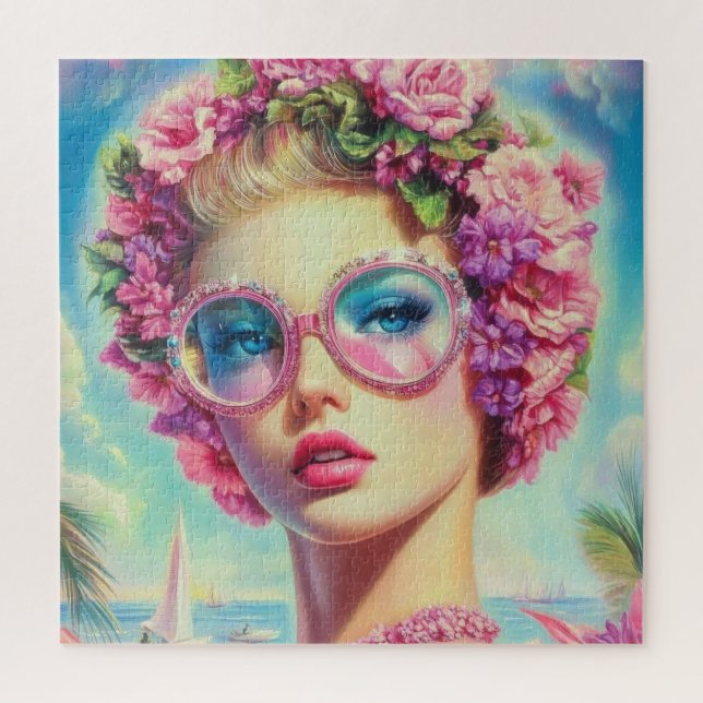 Tropical Glamour Queen Jigsaw Puzzle (Vertical)
