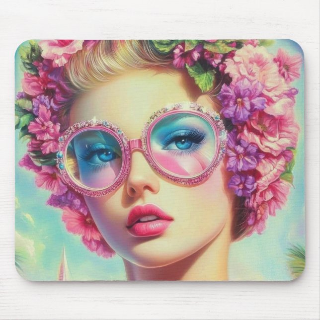 Tropical Glamour Queen Mouse Pad (Front)