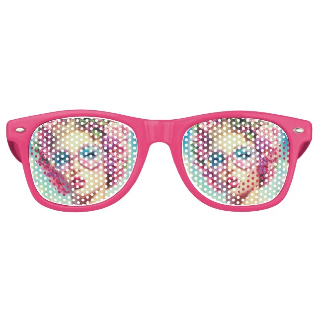 Tropical Glamour Queen Retro Sunglasses (Front)