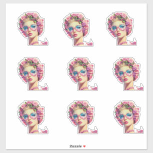 Tropical Glamour Queen Sticker