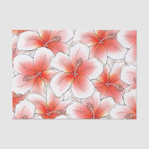 Tropical Glitter Hibiscus Hawaiian Tissue Paper