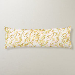 Tropical Gold Palm Leaf Body Cushion