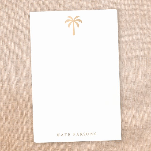 Tropical Gold Palm Tree Post-it Notes (Creator Uploaded)