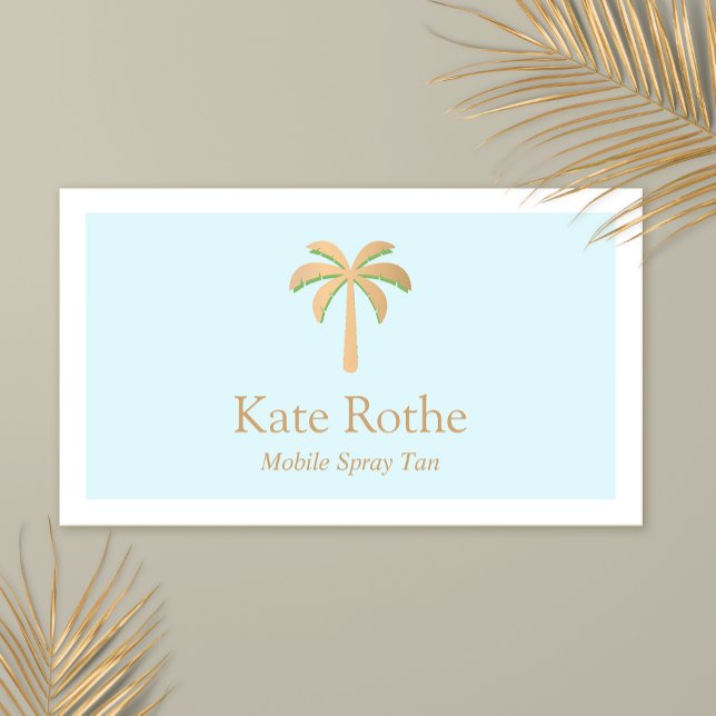 Tropical Gold Palm Tree  Spray Tanning Calling Card (Creator Uploaded)
