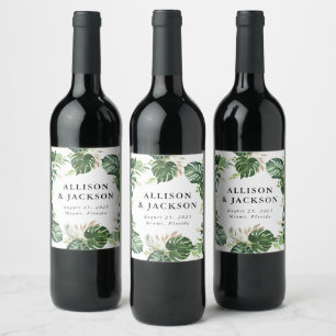 Tropical Gold   Personalised Wine Label
