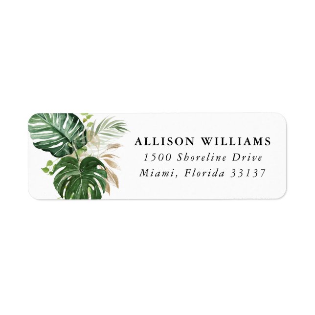Tropical Gold | Return Address Label (Front)