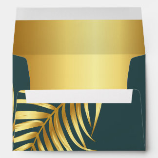 Tropical Gold Wedding Personalised Envelope
