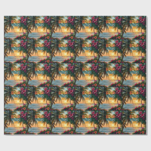 Tropical Good Vibes Gift Wrapping Paper