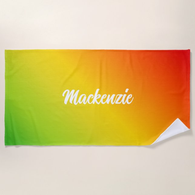 Tropical Gradient Island Beach Towel (Front)