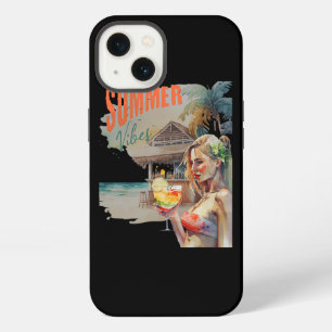 Tropical Graphic Summer Vibes Beach Watercolor iPhone 13 Case