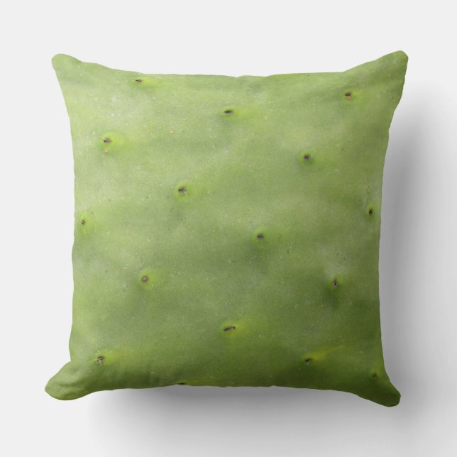 Tropical Green Cactus Photo Cushion (Front)