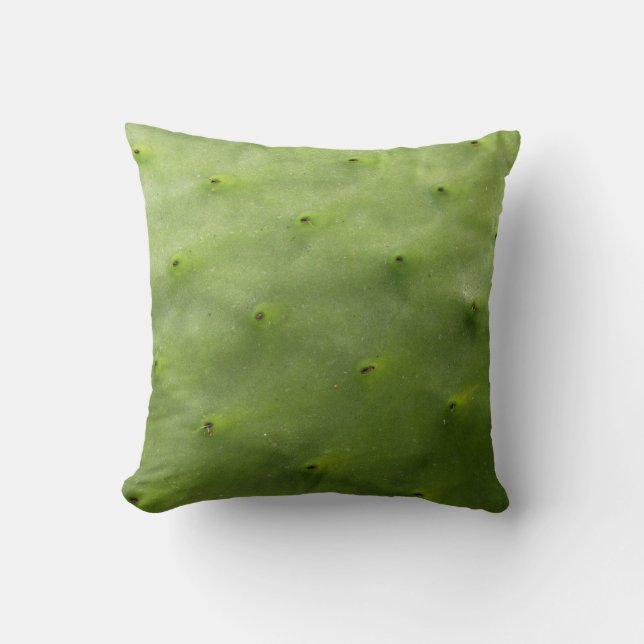 Tropical Green Cactus Photo Cushion (Front)