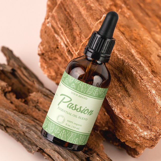 Tropical Green Cosmetics DIY Dropper Bottle Label (Creator Uploaded)