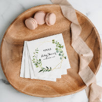 Tropical Green Leaves Baby Shower