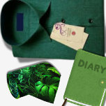 Tropical green leaves Hawaiian pattern Tie<br><div class="desc">The Hawaiian print men's tie features a captivating design showcasing lush green tropical leaves set against a striking black background. The contrasting colours create a bold and visually striking effect, making this tie a standout accessory for any occasion. The deep shade of black provides a dramatic backdrop, allowing the vibrant...</div>