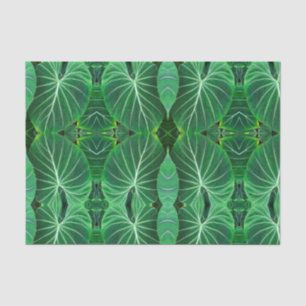 Tropical green leaves jungle leaves rain forest tissue paper