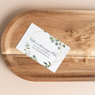 Tropical Green Leaves Spanish Wedding Website Enclosure Card