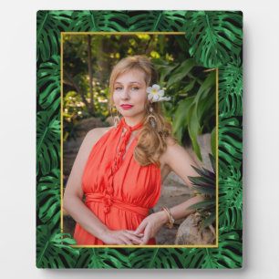 Tropical Green Leaves Vacation Travel Photo Frame