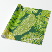 tropical green leaves