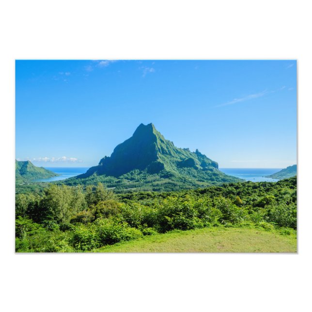Tropical green Moorea photo print (Front)